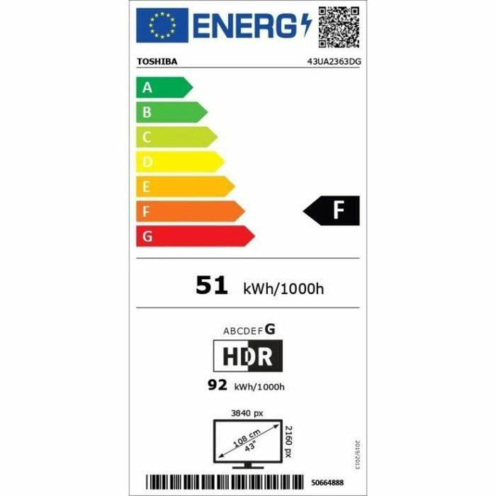Toshiba 43UA2363DG - Téléviseur LED 43'' 4K UHD Android TV - Noir Toshiba 43UA2363DG - Téléviseur LED 43'' 4K UHD Android TV - Noir