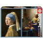 EDUCA - Pack de 2 Puzzles Adultes 1000 Pièces - Joven De La Perla & La Lechera de Vermeer (20309)