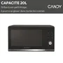 Candy CMGA20TNDB Micro-ondes Gril 20L Digital Noir 700W - Fonction Décongélation, 11 Niveaux de Puissance, 19 Menus Auto