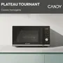 Candy CMGA20TNDB Micro-ondes Gril 20L Digital Noir 700W - Fonction Décongélation, 11 Niveaux de Puissance, 19 Menus Auto