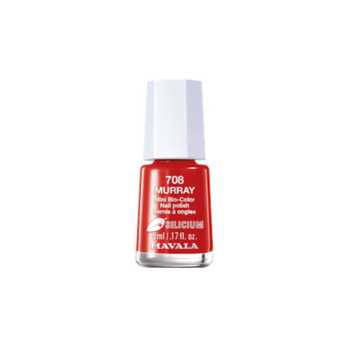 Mavala Mini Bio Color esmalte de uñas, 85% ingredientes de origen natural, con silicona orgánica fortificante, tono 708 Murray Mavala Mini Bio Color esmalte de uñas, 85% ingredientes de origen natural, con silicona orgánica fortificante, tono 708 Murray