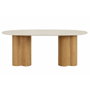 Home ESPRIT Table de Salle à Manger Marron Clair Granite et Bois MDF