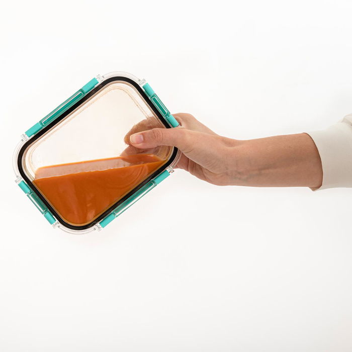 Quid Récipient Hermétique Verre Purity 17,6x13,2x6,4 cm - 63 cL (12 Unités)