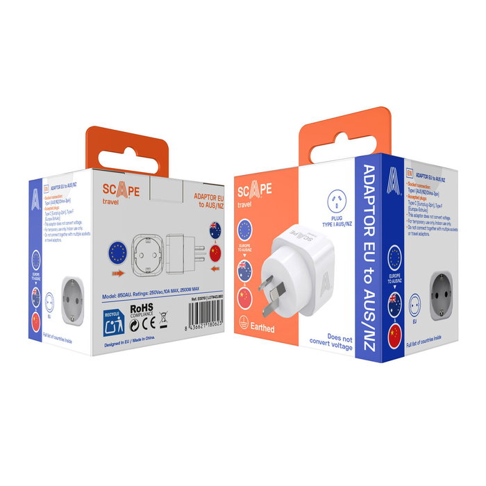 Multiprise Scape Travel 850AU Plastique 10 A