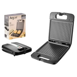 ARGON Sandwichière Grill Grande 1400W Noir et Acier