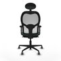 Piqueras y Crespo 2D036G1 Chaise de Bureau avec Appui-tête Vert émeraude