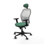 Piqueras y Crespo 2D036G1 Chaise de Bureau avec Appui-tête Vert émeraude