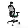 Piqueras y Crespo 2D036G1 Chaise de Bureau avec Appui-tête Vert émeraude