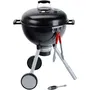 Barbecue Weber One Touch Premium avec couvercle, poignées, crochets et roues - KLEIN 9466 - Noir et gris - Dimensions: H 100 cm