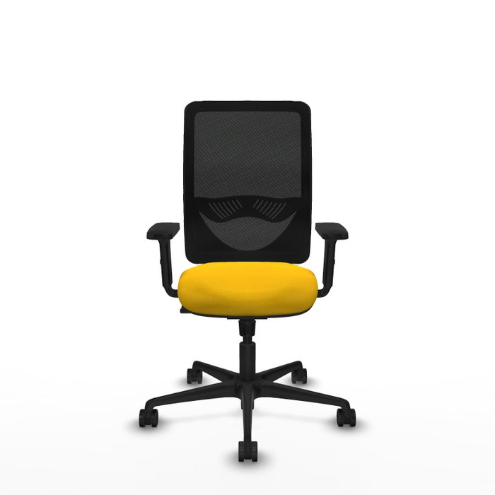 PIQUERAS Y CRESPO Chaise Zulema Synchro Jaune et Noir, Accoudoirs 2D