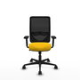 PIQUERAS Y CRESPO Chaise Zulema Synchro Jaune et Noir, Accoudoirs 2D