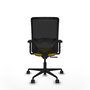 PIQUERAS Y CRESPO Chaise Zulema Synchro Jaune et Noir, Accoudoirs 2D