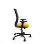 PIQUERAS Y CRESPO Chaise Zulema Synchro Jaune et Noir, Accoudoirs 2D