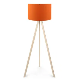 Lampadaire Pyongyang Noir / Chêne 1xE27 Sans Ampoule OPV-780SGN2422
