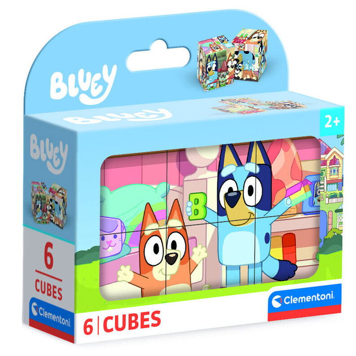 CLEMENTONI Puzzle Cube Bluey 6 pièces CLEMENTONI Puzzle Cube Bluey 6 pièces