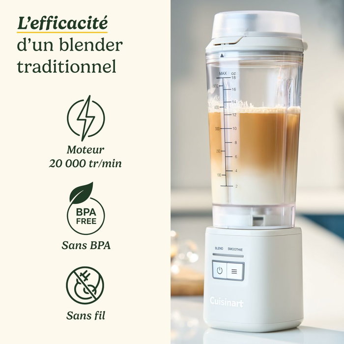 Cuisinart PBL100E Blast&Go Blanc 500 ml
