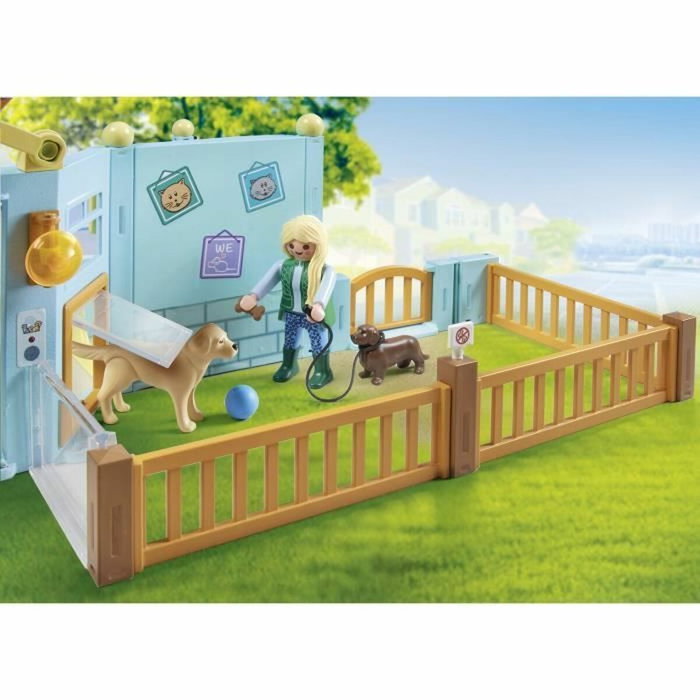 Playmobil 71742 Hôtel des animaux, soigneurs, chiens et chats, My Life
