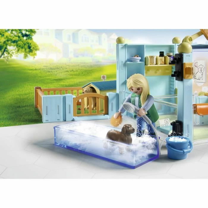 Playmobil 71742 Hôtel des animaux, soigneurs, chiens et chats, My Life
