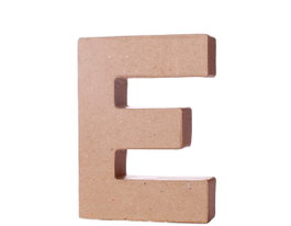 Innspiro Lettre E en papier mâché, 10 cm