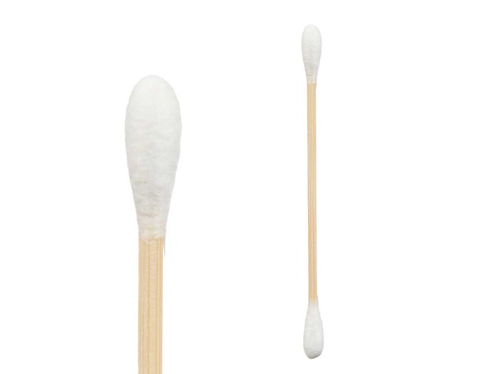 Berilo Coffret de 300 bâtonnets ouates en bambou coton 12x5,5x8cm (Set de 48)