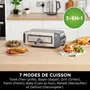 Ninja Foodi ST202EU - Grille-pain 3 en 1, 2400 W, 7 fonctions (grille, panini, réchauffe), fente large pour baguette, inox - Presse panini et ramasse-miettes inclus