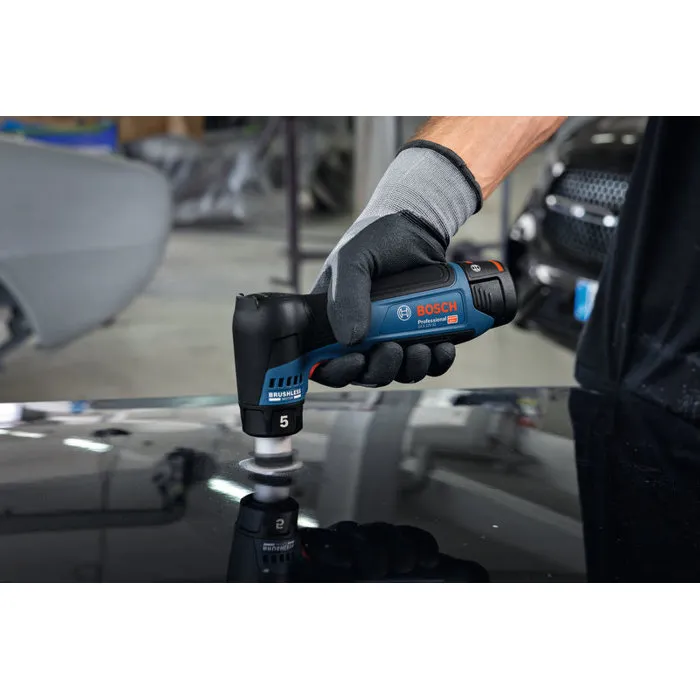 Bosch Professional Ponceuse excentrique sans fil GEX 12V-77 12V 32 mm avec 2 plateaux de ponçage pour ponçage localisé et finition automobile