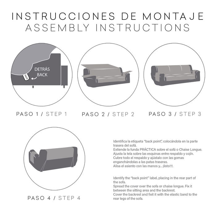 Housse de fauteuil Eysa LEVANTE Rose 100 x 110 x 55 cm