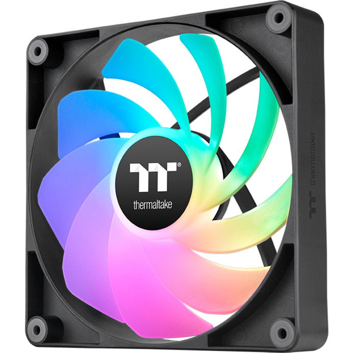 Thermaltake CT120 ARGB Reverse - Pack de 2 Ventilateurs Boîtier 120mm, PWM, Noir, Illumination Adressable