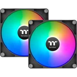 Thermaltake CT120 ARGB Reverse - Pack de 2 Ventilateurs Boîtier 120mm, PWM, Noir, Illumination Adressable