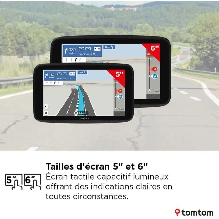 TomTom GO Classic 5 2e Génération - GPS Voiture 5 pouces - TomTom Traffic et cartes Europe - Guidage changement de voie, mise à jour Wi-Fi, connexion USB-C