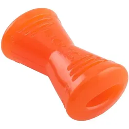 Bionic - Jouet pour chien Os caoutchouc ultra résistant, sans plomb ni BPA - Taille Medium 12 cm, compartiments friandises, couleur orange