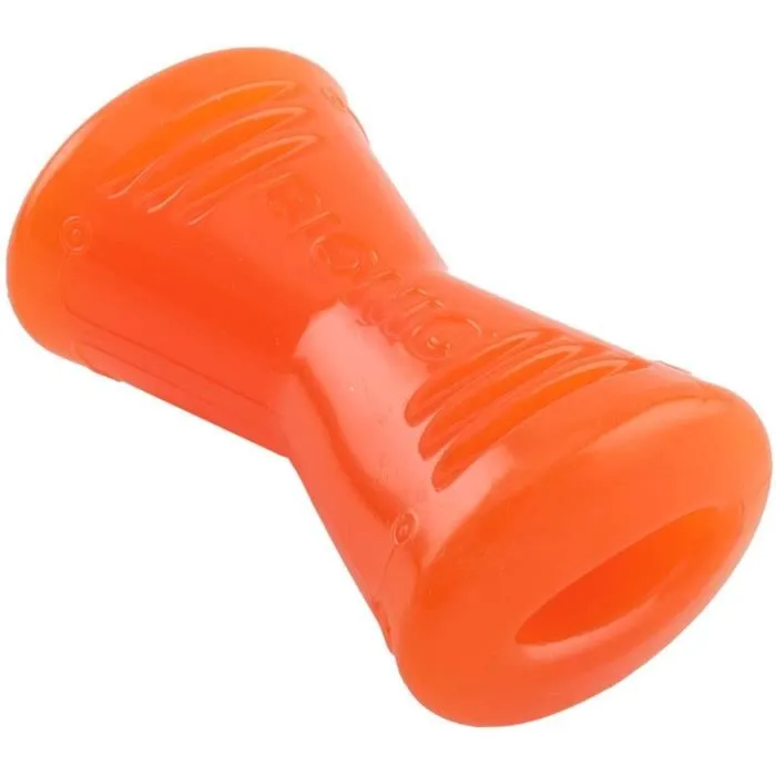 Bionic - Jouet pour chien Os caoutchouc ultra résistant, sans plomb ni BPA - Taille Medium 12 cm, compartiments friandises, couleur orange Bionic - Jouet pour chien Os caoutchouc ultra résistant, sans plomb ni BPA - Taille Medium 12 cm, compartiments friandises, couleur orange