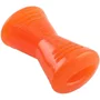 Bionic - Jouet pour chien Os caoutchouc ultra résistant, sans plomb ni BPA - Taille Medium 12 cm, compartiments friandises, couleur orange
