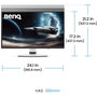 BenQ EX271UZ Écran OLED 27 pouces 4K 240Hz FreeSync Premium Pro P3 Wide Color Eye Care