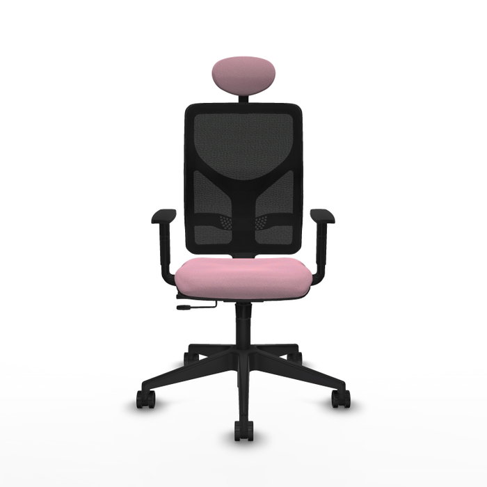 Piqueras Y Crespo Chaise de bureau Motilla, Rose et Noir, mécanisme Sincro/Traslack Piqueras Y Crespo Chaise de bureau Motilla, Rose et Noir, mécanisme Sincro/Traslack