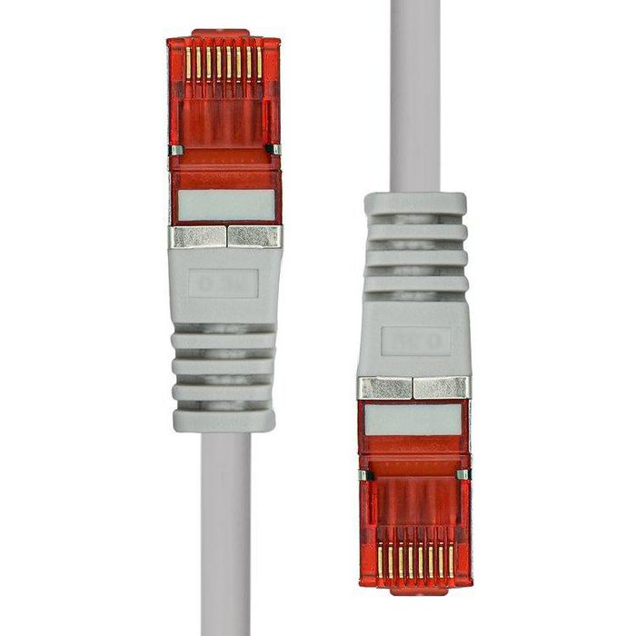ProXtend Câble Ethernet CAT6 F/UTP Cuivre LSZH Gris 7m - Câble Réseau Haute Performance avec Connecteur Or 50µ