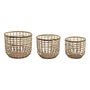 Set de basket DKD Home Decor Marron Naturel (3 Pièces) (3 Unités)
