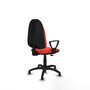 PIQUERAS Y CRESPO Chaise de bureau Algarra orange foncé avec accoudoirs fixes et base polyamide