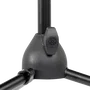 SBG Support micro droit avec trépied et poignée ergonomique - Hauteur ajustable 107-168 cm, noir