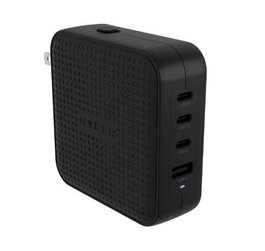 Hyper - HJ1002BKWWGL - Chargeur Voyage 100W GaN USB-C Noir avec 4 Ports (3x USB-C, 1x USB-A) et Adaptateurs Mondiaux