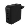 Hyper - HJ1002BKWWGL - Chargeur Voyage 100W GaN USB-C Noir avec 4 Ports (3x USB-C, 1x USB-A) et Adaptateurs Mondiaux