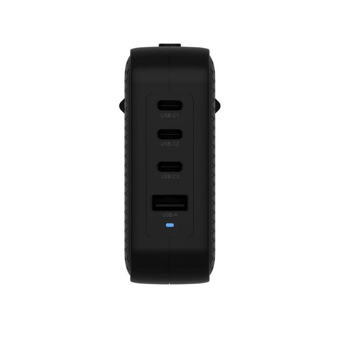 Hyper - HJ1002BKWWGL - Chargeur Voyage 100W GaN USB-C Noir avec 4 Ports (3x USB-C, 1x USB-A) et Adaptateurs Mondiaux