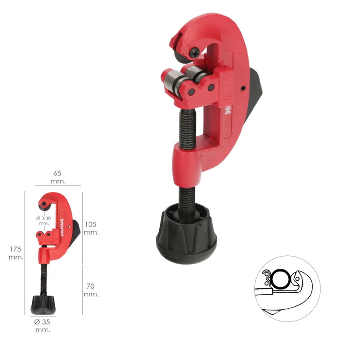 WOLFPACK LINEA PROFESIONAL Coupe-tube Ø 3 à 30 mm WOLFPACK LINEA PROFESIONAL Coupe-tube Ø 3 à 30 mm