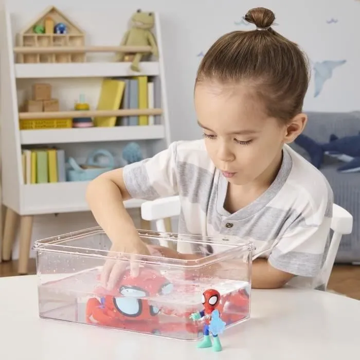 Hasbro Marvel Spidey et ses Amis Extraordinaires - Figurine et véhicule Spidey Water-Webs Araignée de mer, Jouet enfant dès 4 ans