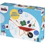 Klein Brouette en métal 7669 pour enfant dès 3 ans - Avec 3 outils et 1 paire de gants - Léger et résistant (78 x 40 x 41 cm, capacité 10 kg)