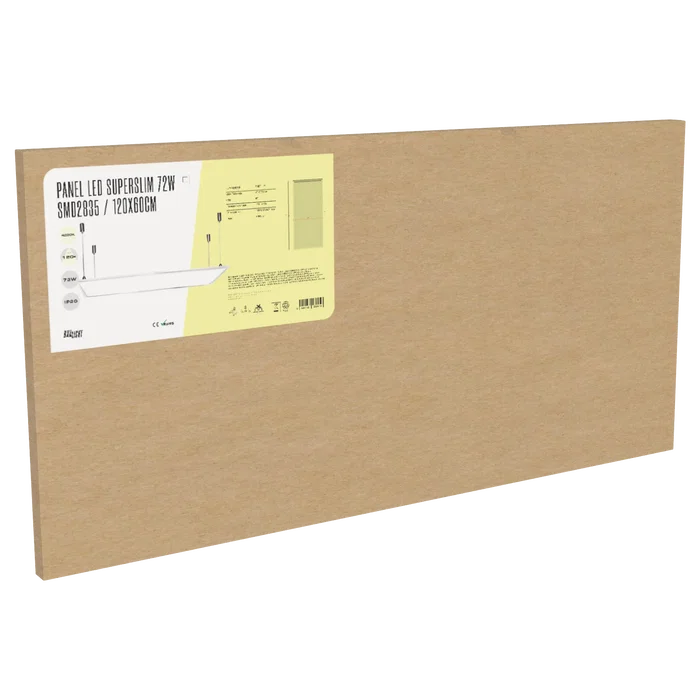 BX3 LIGHT - Panel LED Superslim Modular BX3-PAN120060072W-WW, 1200x600 mm, 72 W, 3000 K, Empotrable pour Plafond Suspendu