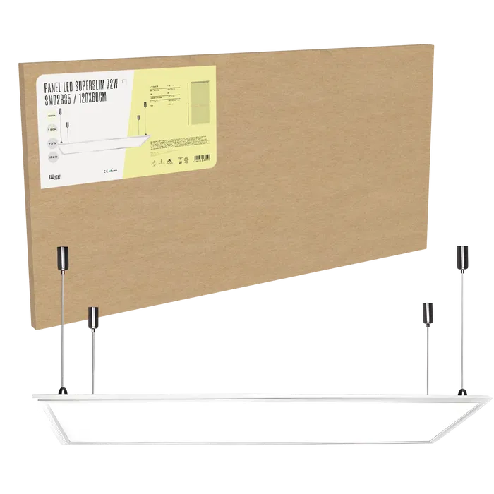 BX3 LIGHT - Panel LED Superslim Modular BX3-PAN120060072W-WW, 1200x600 mm, 72 W, 3000 K, Empotrable pour Plafond Suspendu BX3 LIGHT - Panel LED Superslim Modular BX3-PAN120060072W-WW, 1200x600 mm, 72 W, 3000 K, Empotrable pour Plafond Suspendu