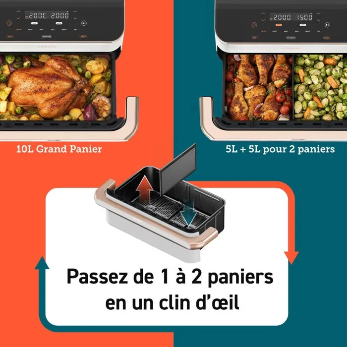 Cosori DualBlaze Twinfry Pro Ceramic 10 L - Blanc - Connectée Wi-Fi