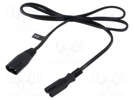 POS Câble d'alimentation H03VVH2-F IEC C7 femelle vers IEC C8 mâle 1m