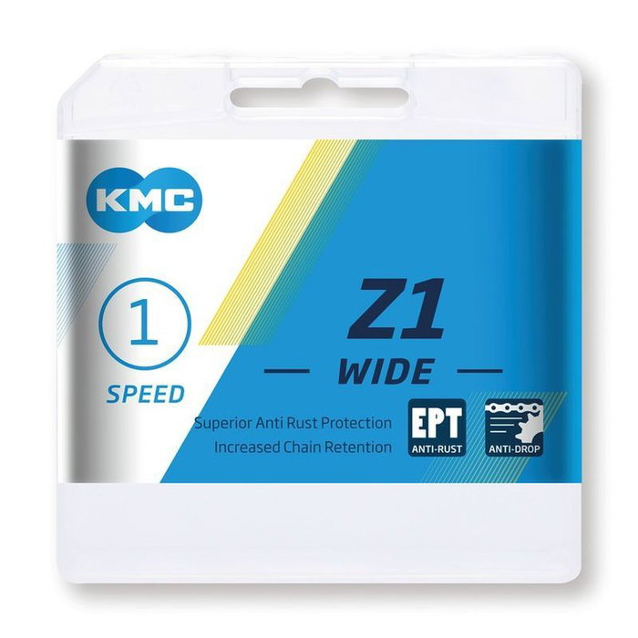 KMC Chaîne Z1 WIDE EPT 1/2 x 1/8, 112 maillons KMC Chaîne Z1 WIDE EPT 1/2 x 1/8, 112 maillons